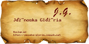 Jánoska Glória névjegykártya